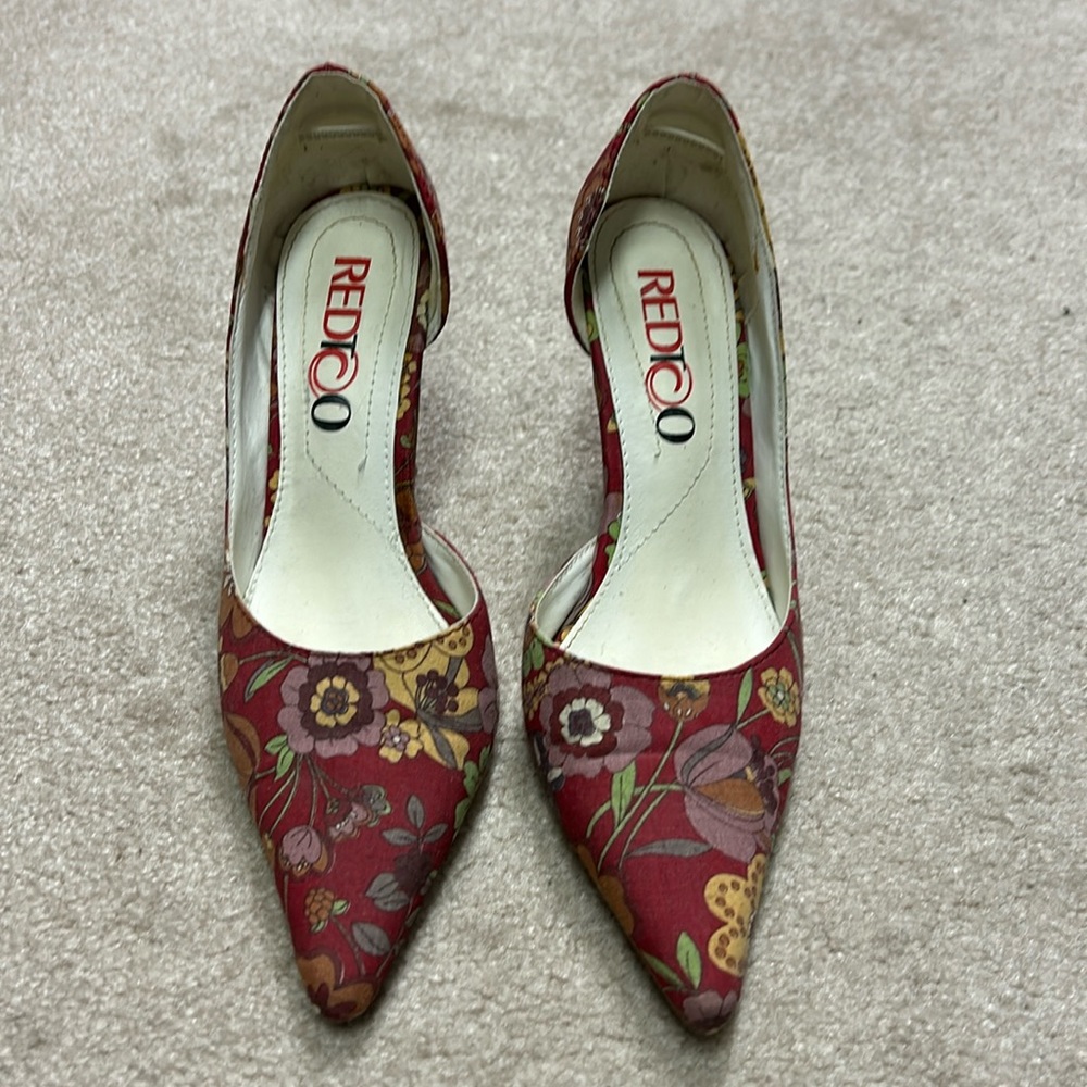 Gorgeous red floral heels